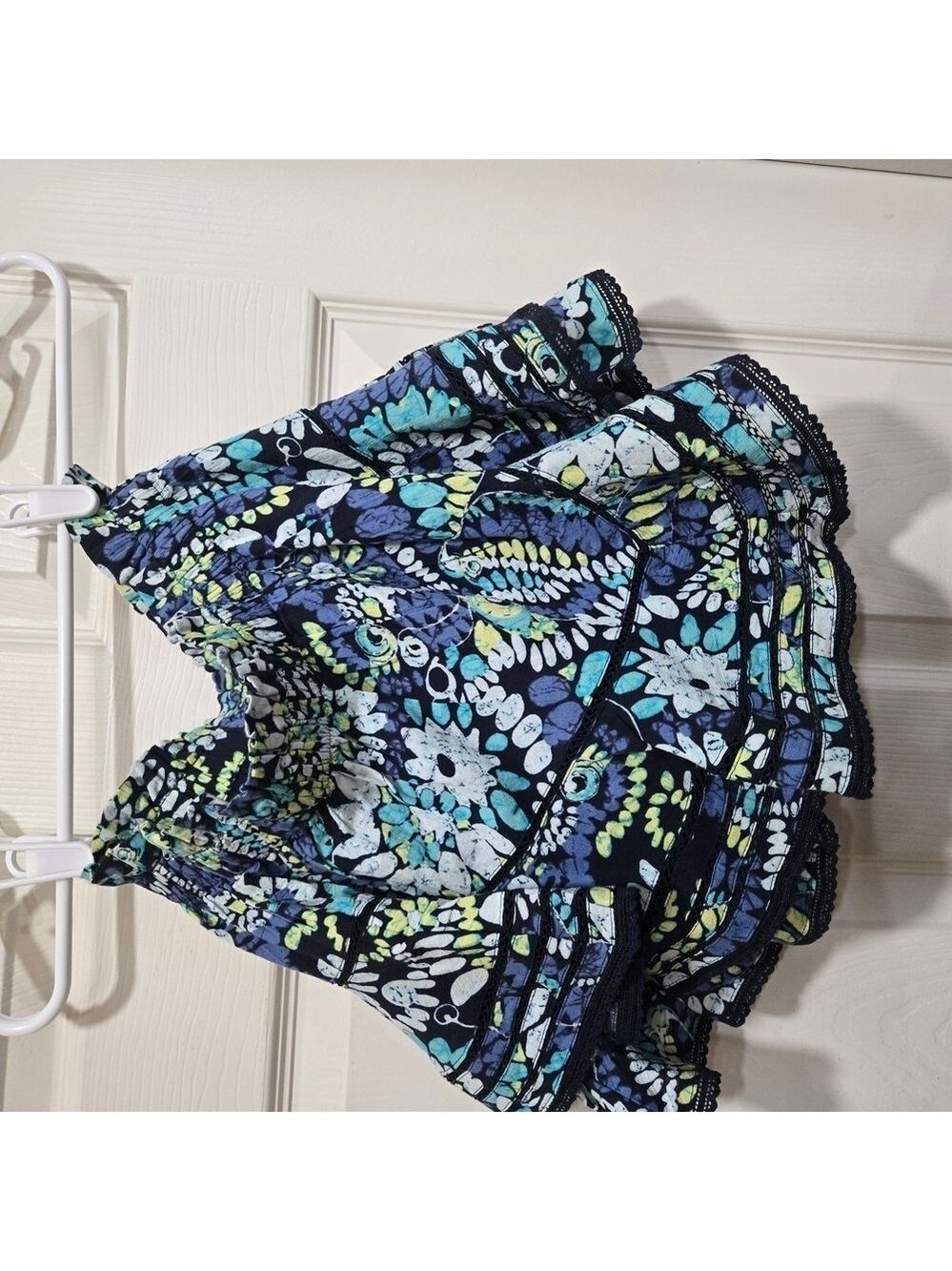 Aerie Floral Skort XS Blue Green Ruffle Mini Skirt Shorts NWT - Picture 4 of 13